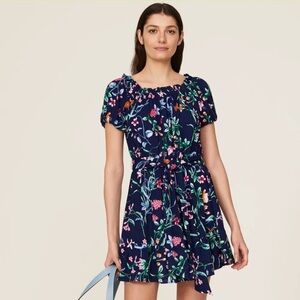 Excellent Condition Slate & Willow Navy Floral Mini Dress Size Medium